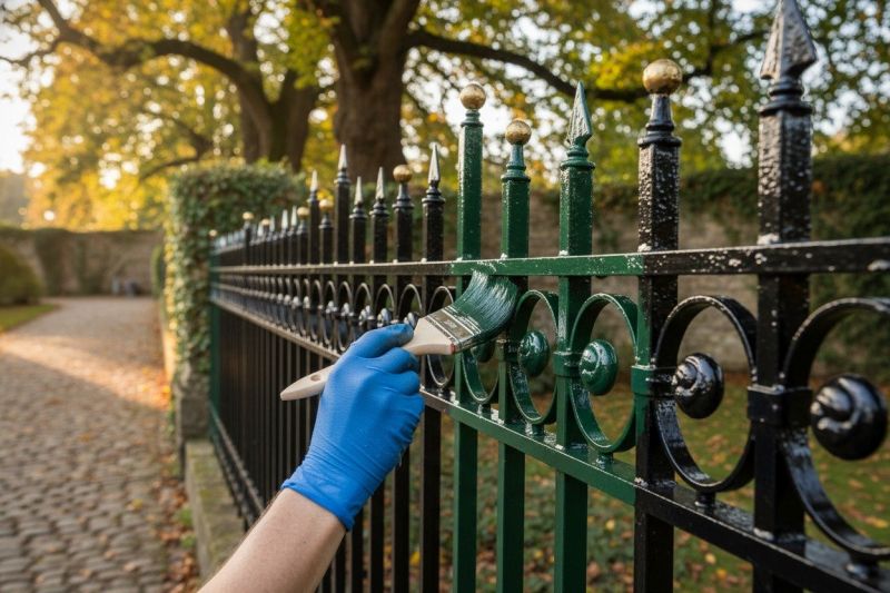 Wrought Iron Fence Painting
